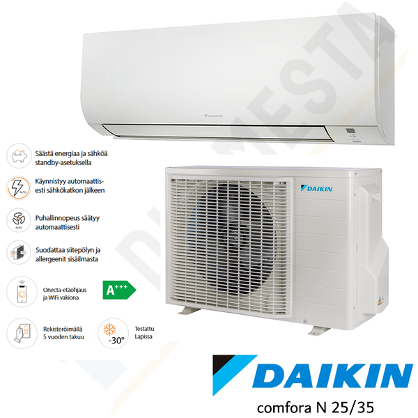 Daikin Comfora 25 N ilmal&auml;mp&ouml;pumppu l&auml;mmitykseen